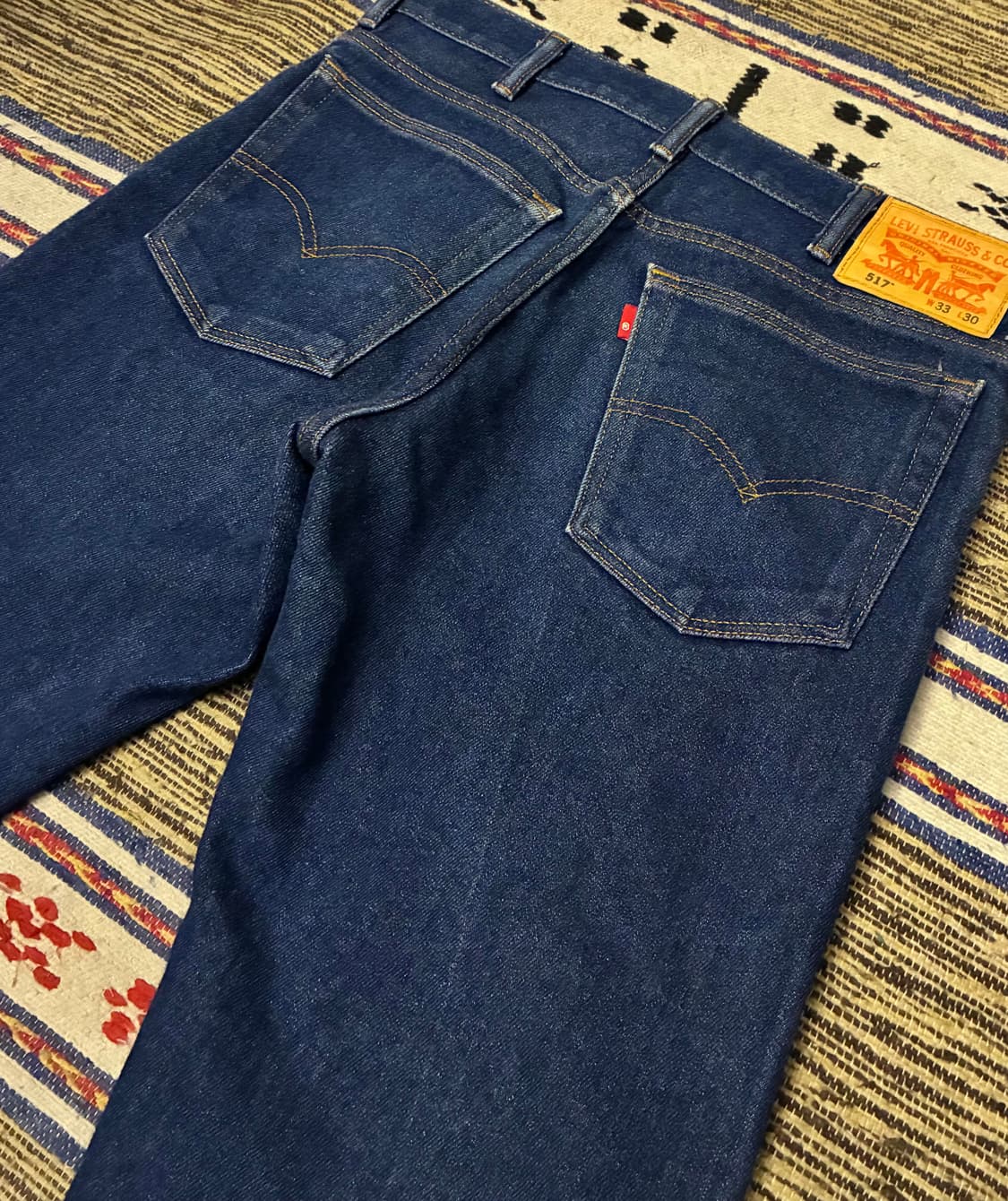 (31~32)Levis 리바이스 517 블랭크탭 플레어 부츠컷 진청 데님 상품이미지6