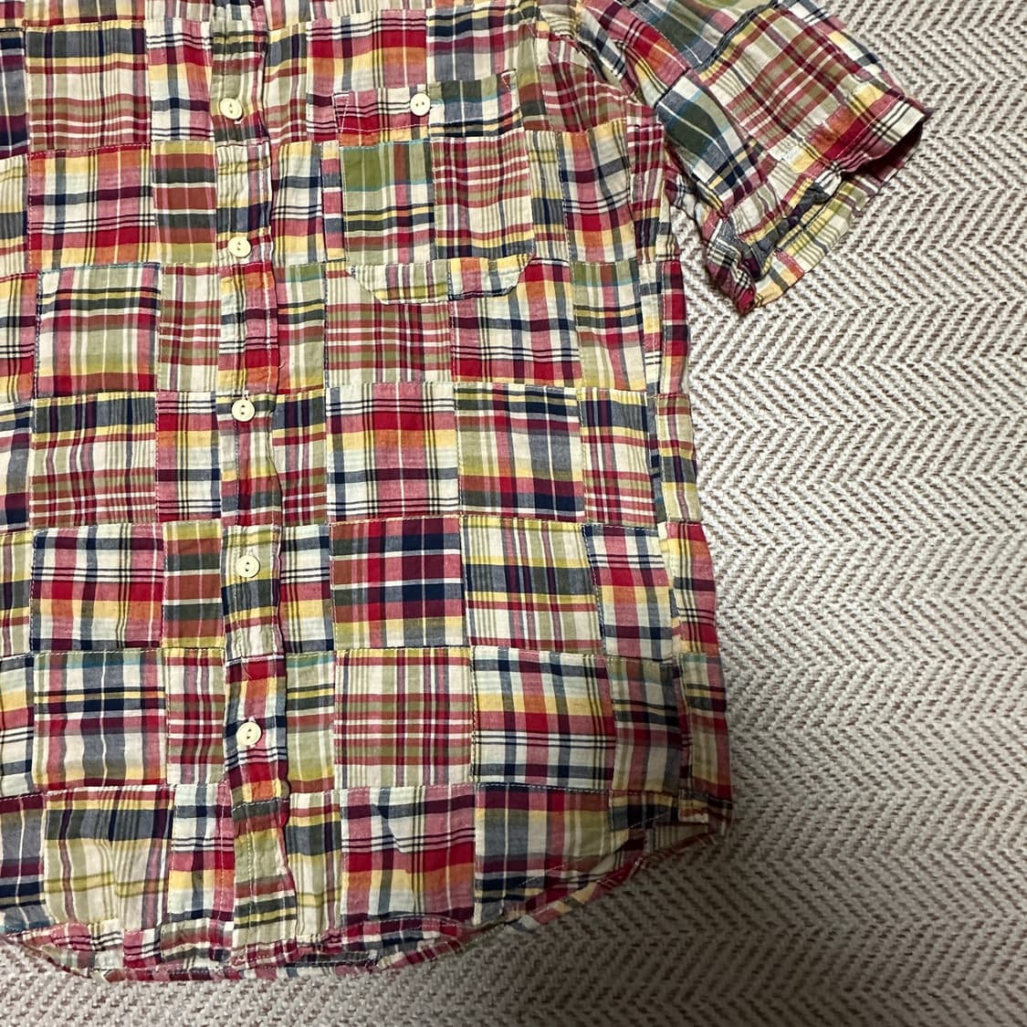 BACK NUMBER patchwork shirt 상품이미지4