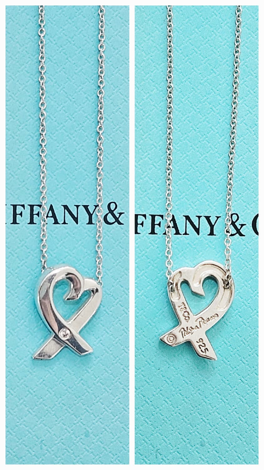 [다이아버전] 티파니앤코 러빙하트 실버 목걸이 미사용급 풀세트 [정품] 상품이미지2