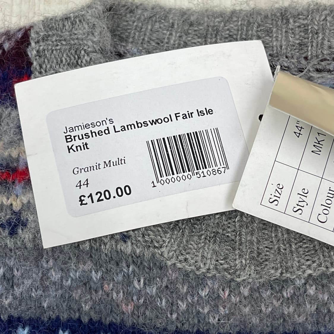제이미슨스 Jamieson’s 페어아일 니트 XL 105~110 상품이미지9