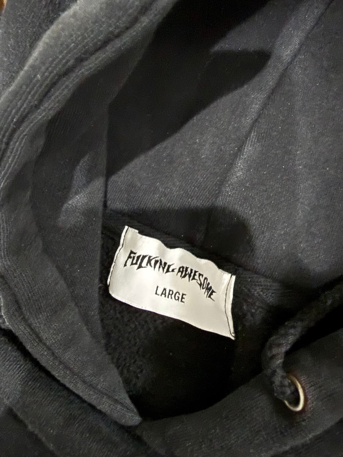 (L) 퍼킹어썸 후드 블랙 상품이미지4