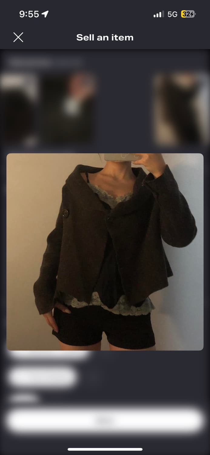 울 가디건 하이넥 버튼 크롭 상품이미지6