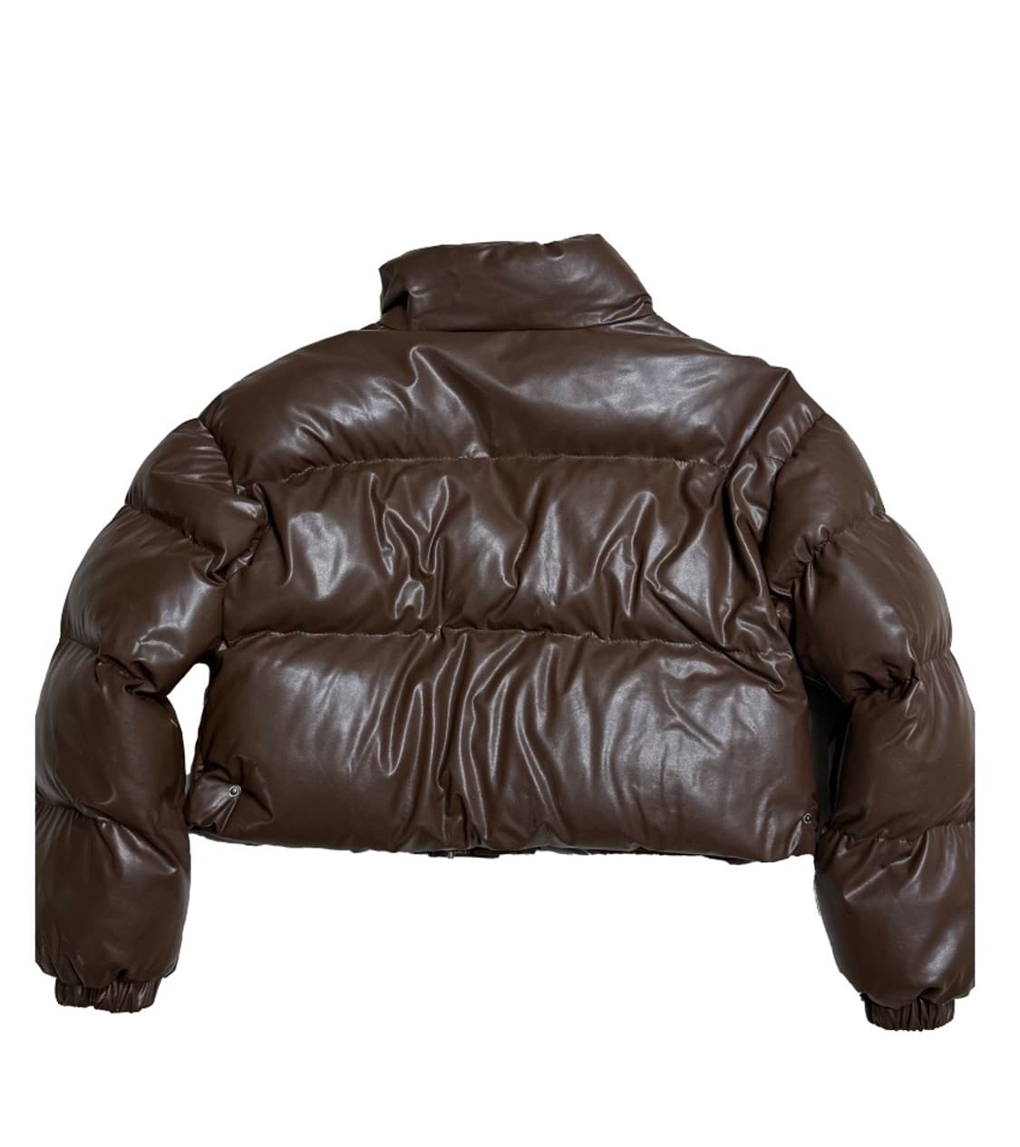 브라운 레더 숏패딩 상품이미지2