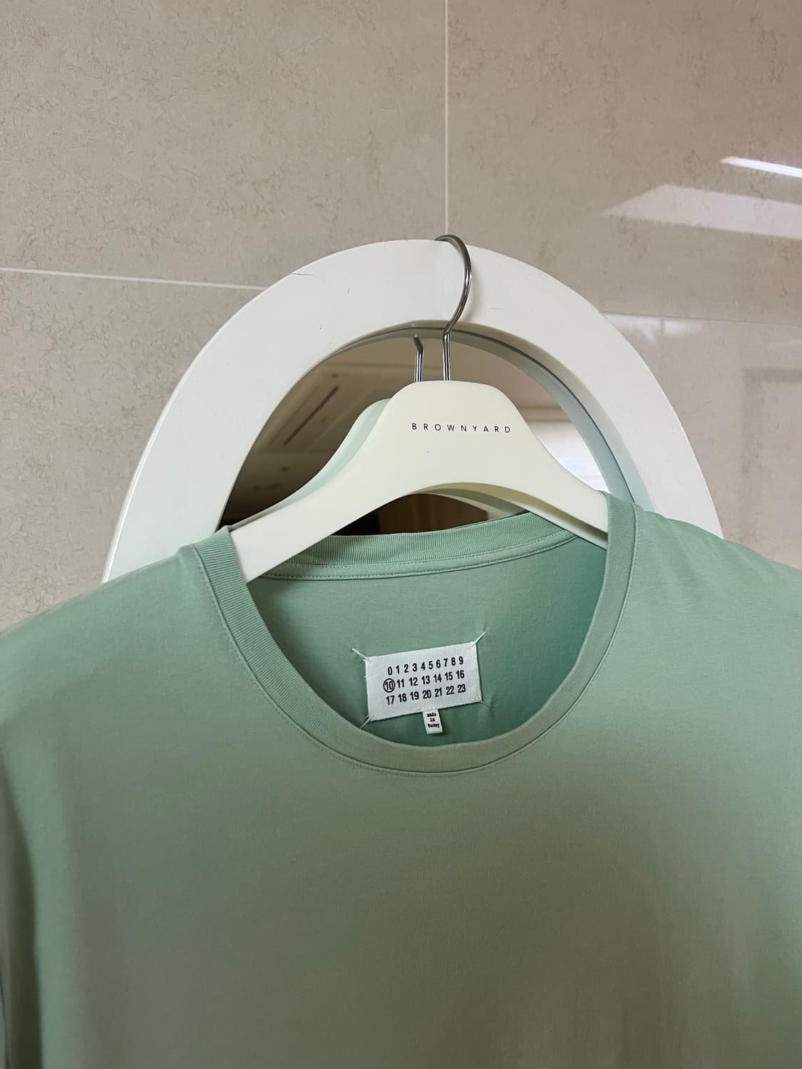 마르지엘라 반팔 티셔츠(화이트,민트) xl 상품이미지5