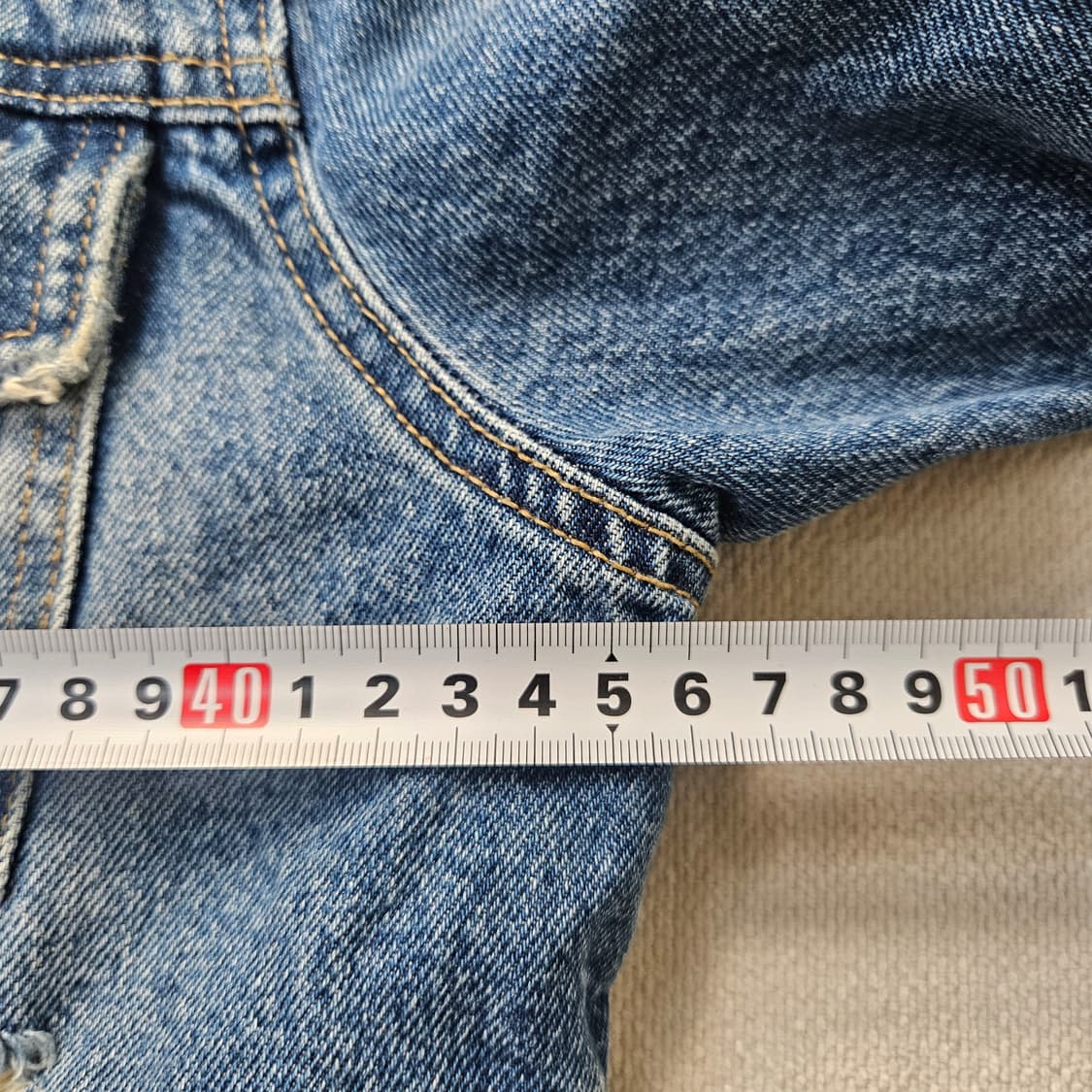 S 자라 여성 크롭 데미지 데님 재킷 0401Y 상품이미지5