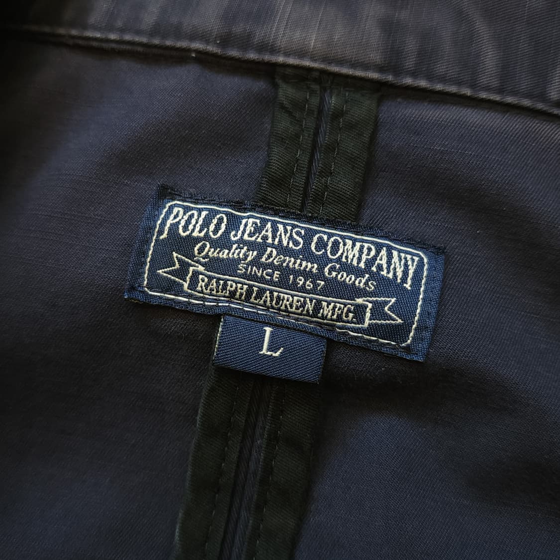 폴로 진스 컴퍼니 지퍼 디테일 코튼 피코트 L 상품이미지4