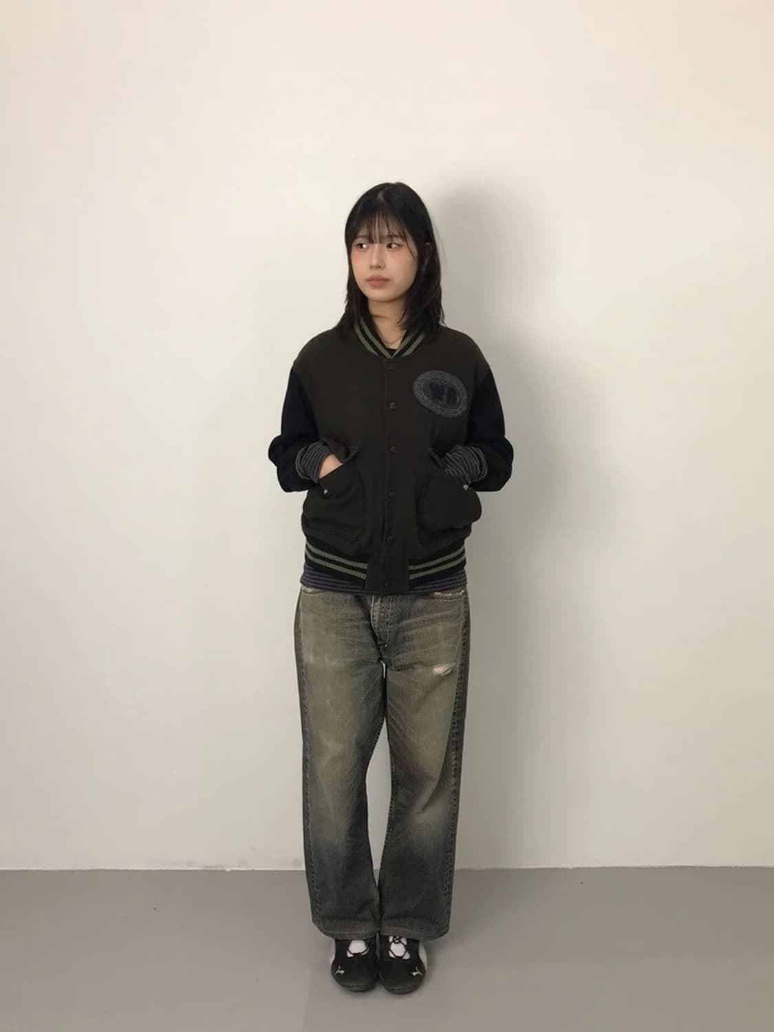 Wave Berry Wool Varsity Jacket 상품이미지1