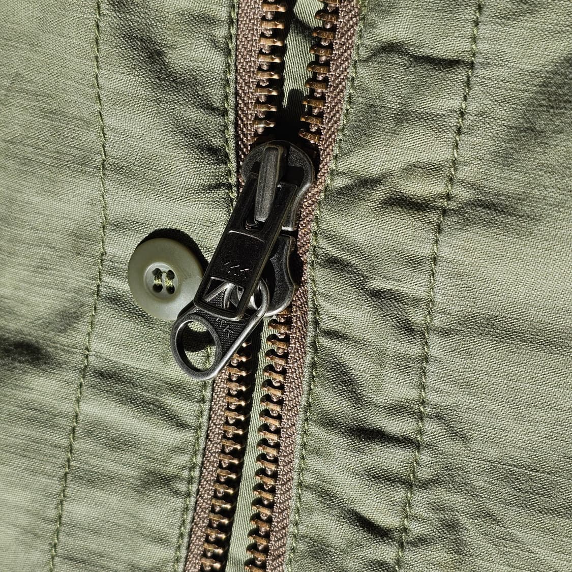 100~105 L~XL 백넘버 카키 밀리터리 하이넥 자켓 재팬 빈티지 상품이미지6