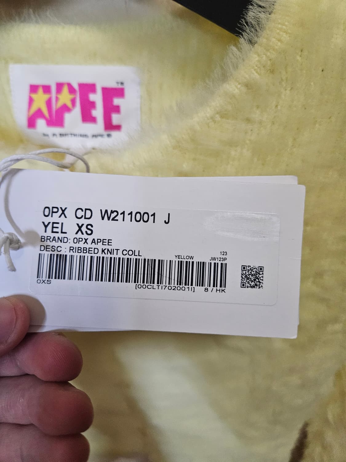 XS) 베이프 에이피 Bape Apee 모헤어 가디건 상품이미지4