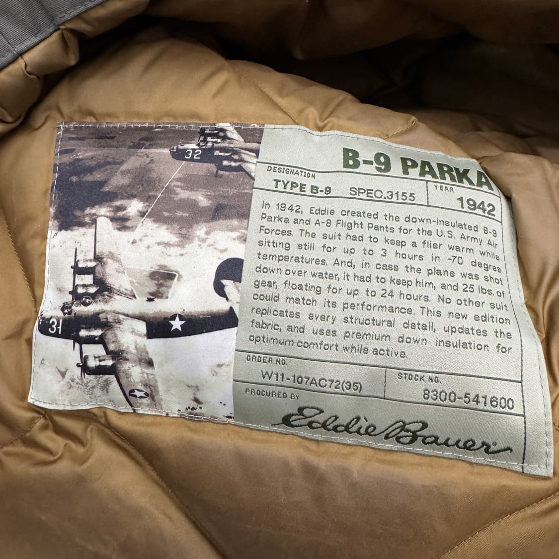 에디바우어 B-9 밀리터리 복각 다운 파카 상품이미지7