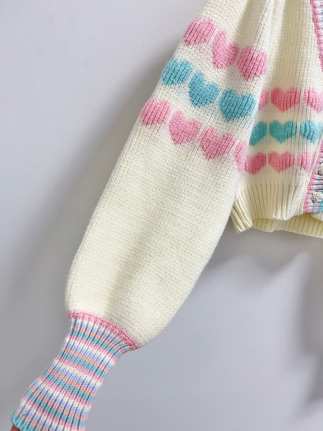 러브 쉑 팬시 크롭 하트 가디건 상품이미지9