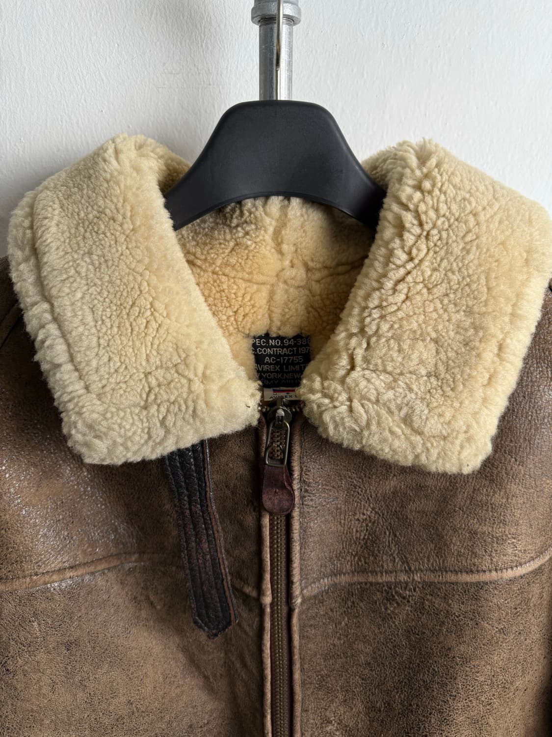 90S AVIREX SHEEPSKIN B-6 LEATHER JACKET 상품이미지6