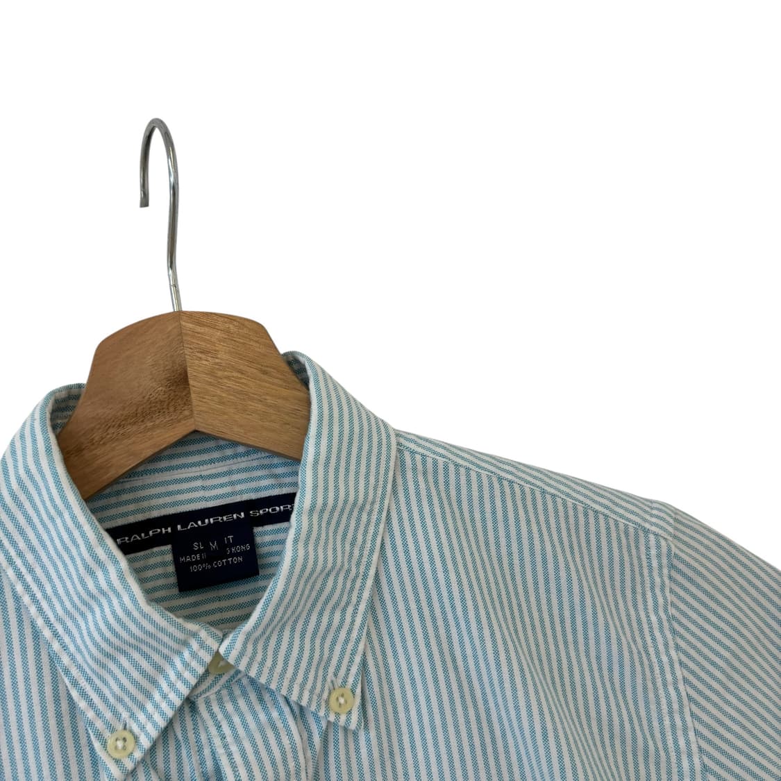 폴로 랄프로렌 스포츠 슬림 핏 스트라이프 반팔 셔츠 M 상품이미지3