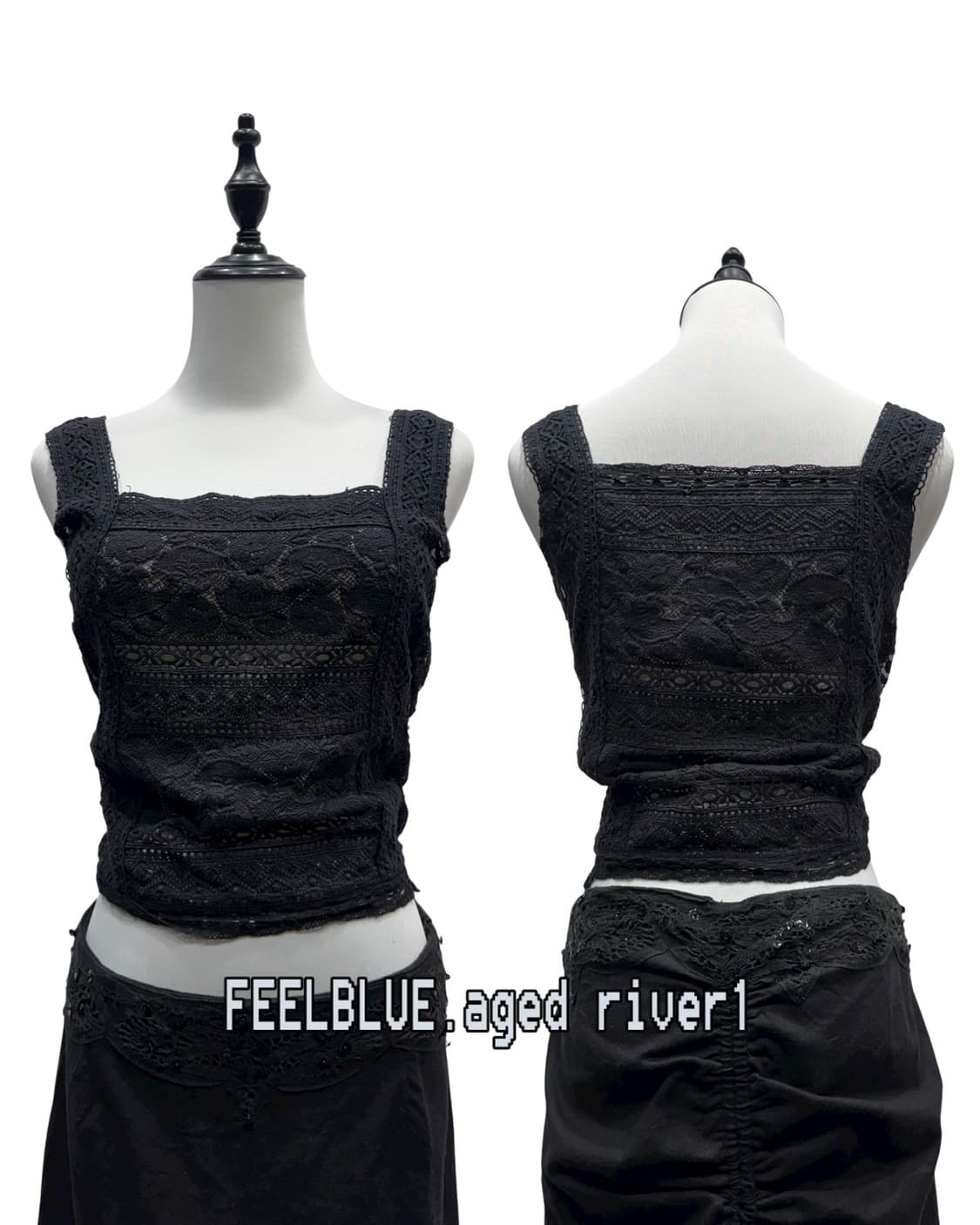 All Black fairy top skirt cardigan 3pcs  상품이미지5