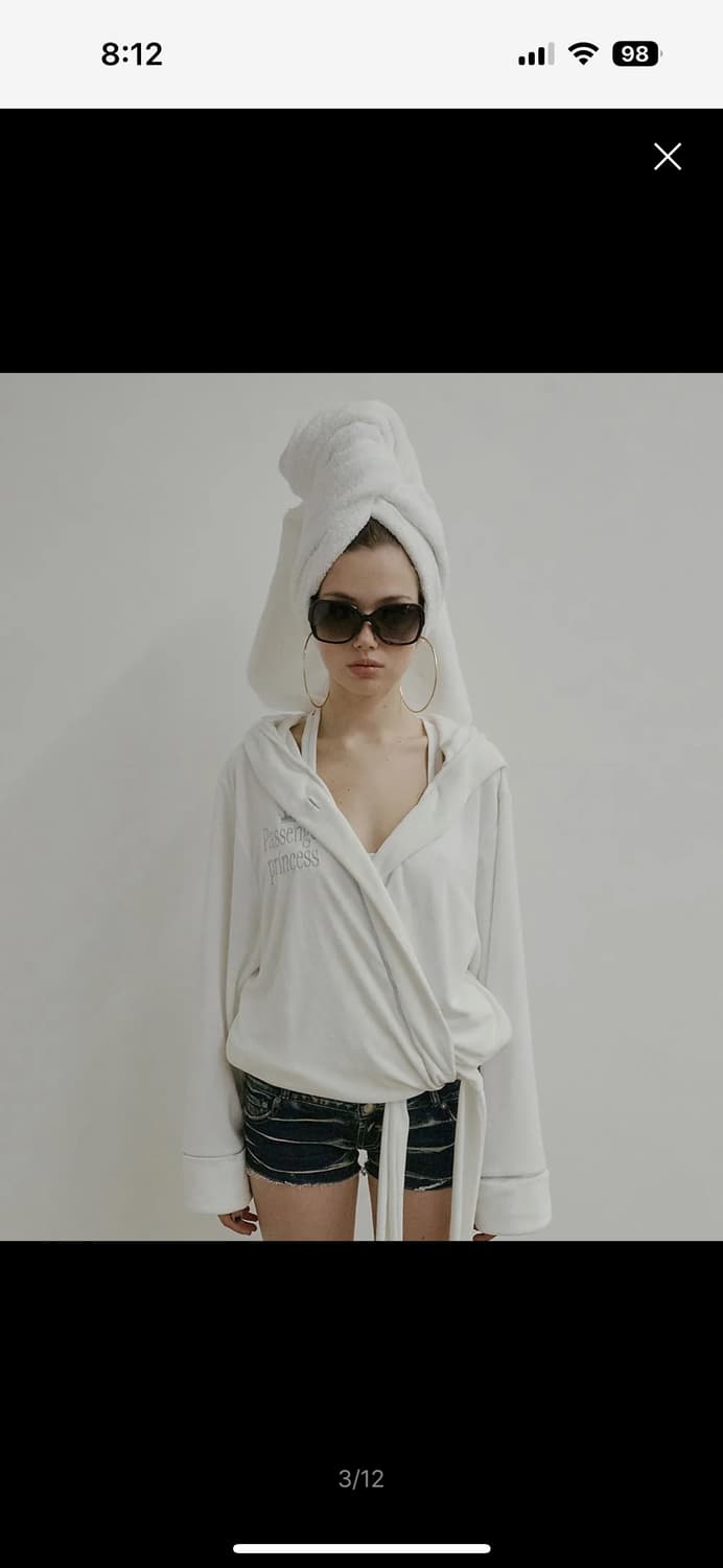 sculptor bath robe hoodie white 로브후디 S 상품이미지2
