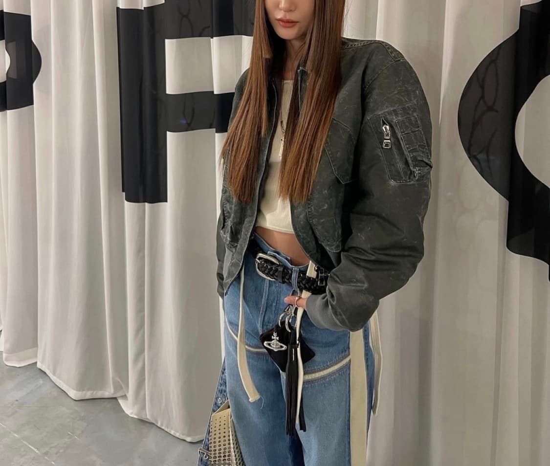 KNOW WAVE. 피그먼트 봄버 유니섹스 상품이미지1