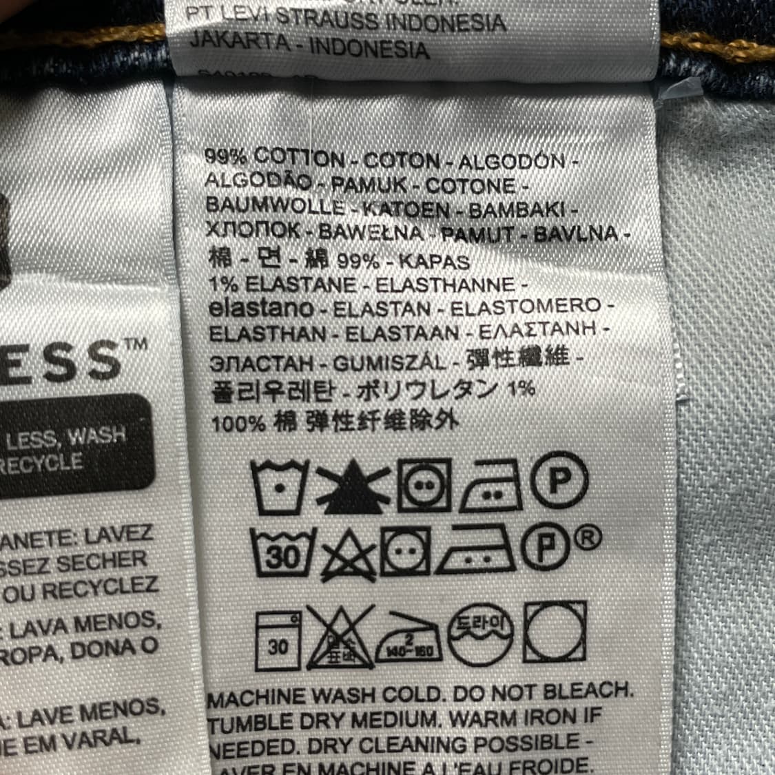 LEVI'S 리바이스511 슬림 스트레이트핏 코튼 데님 팬츠 A00661 상품이미지8