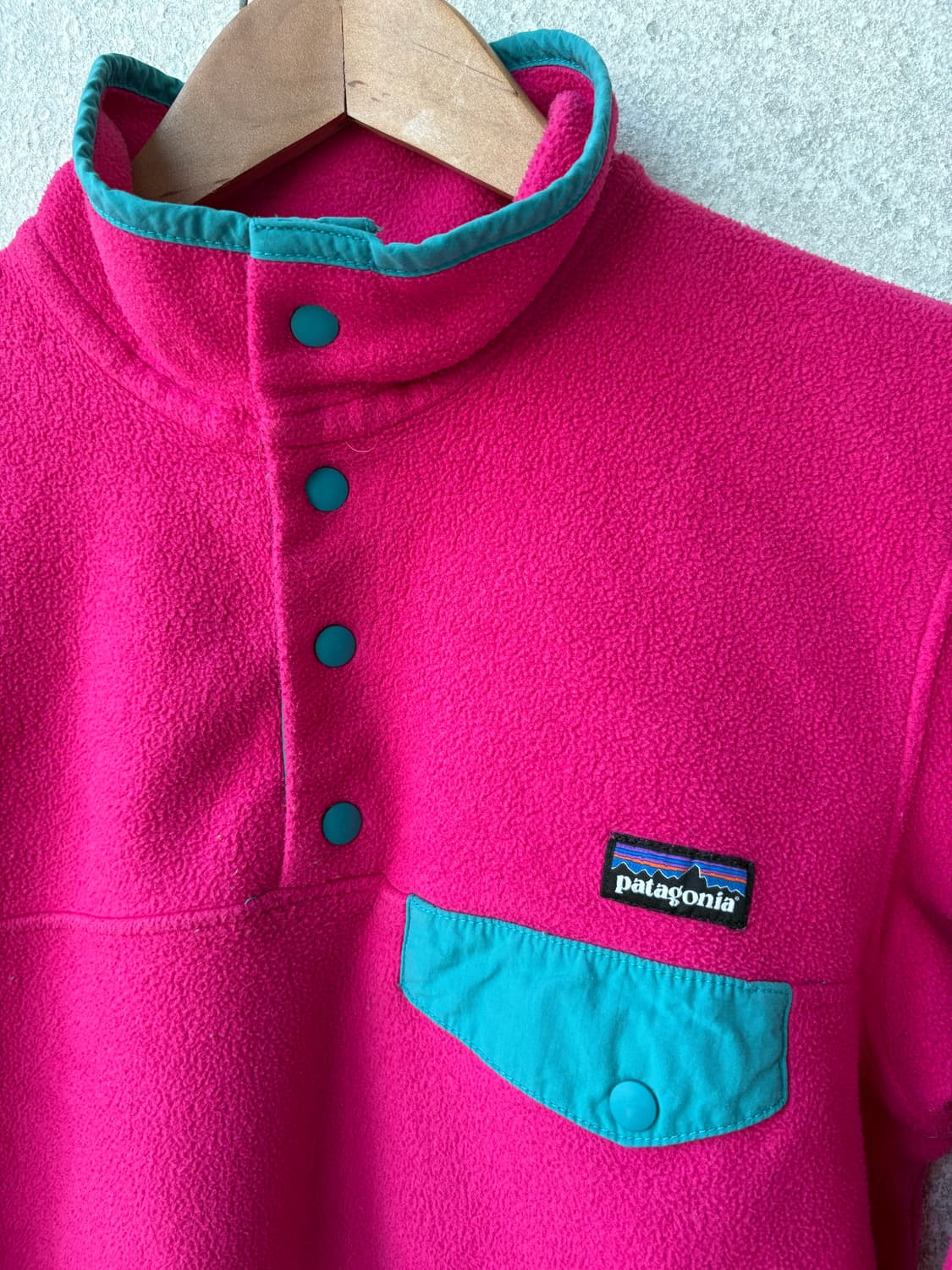 빈티지 파타고니아 신칠라 플리스 핑크/틸 상품이미지3