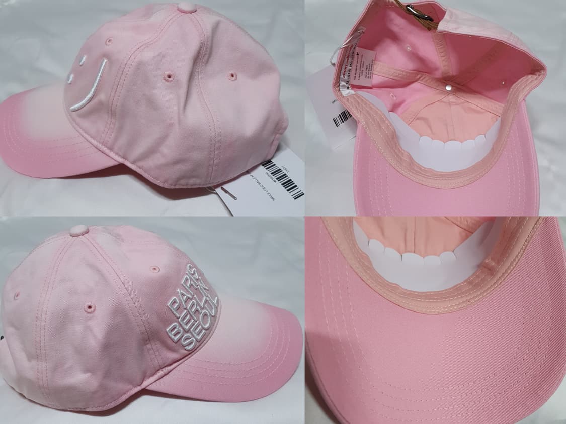 핑크 스마일 그라데이션 더뮤지엄비지터 모자 볼캡  상품이미지5