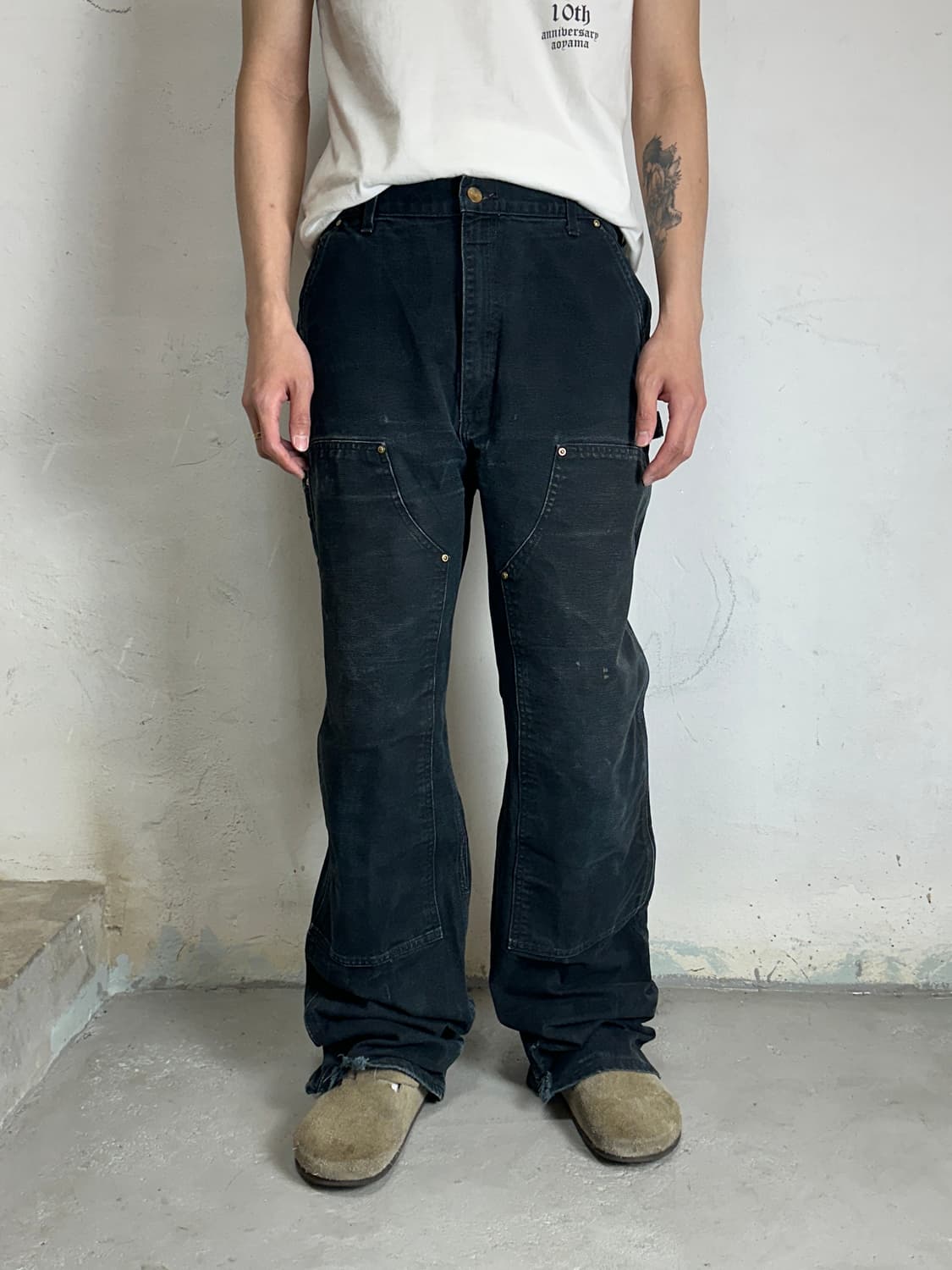 OG USA Made 칼하트 B01 더블니 블랙 칼하트 썩블니 카펜터 상품이미지10