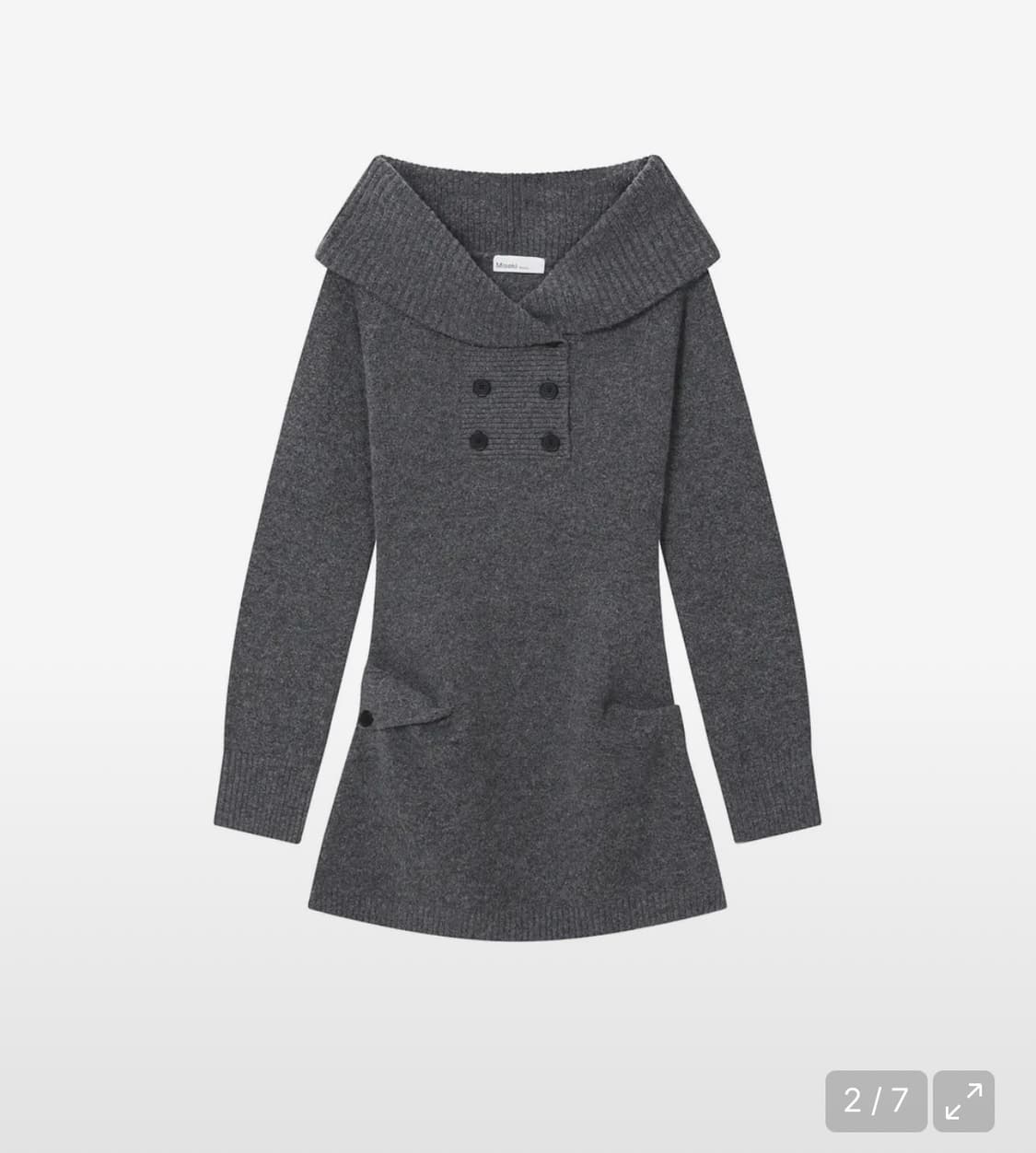 미세키서울 니트 원피스그레이 knit one piece DARK GREY 상품이미지2