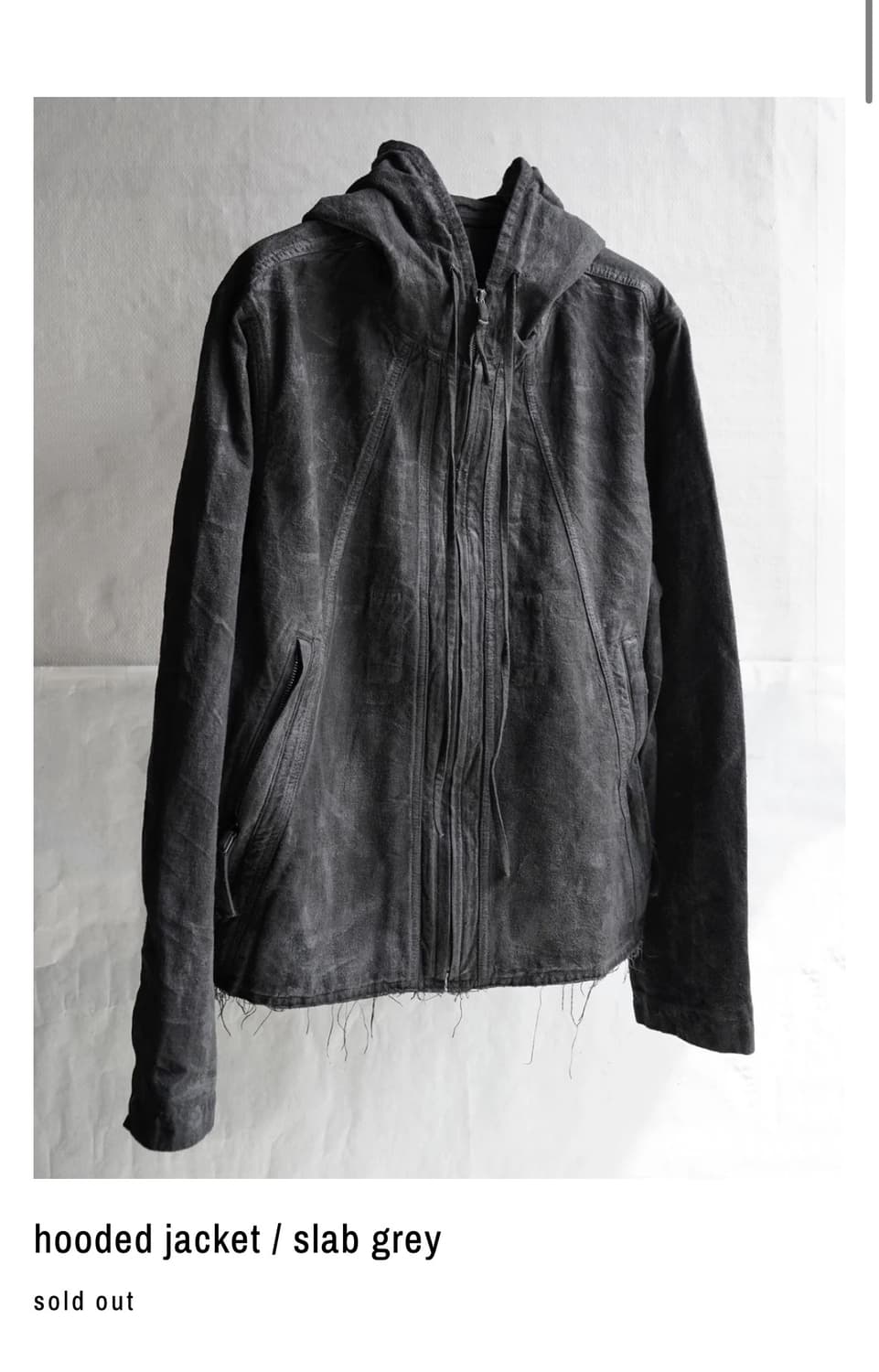 [M]블랙멀 hooded jacket slab grey 상품이미지1