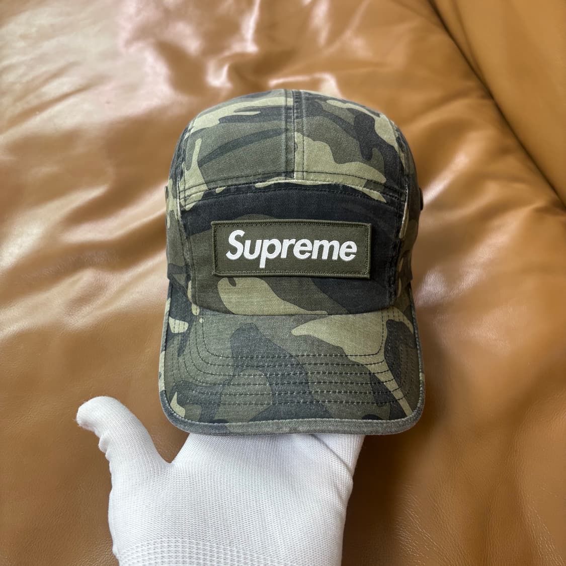 슈프림 캠프캡 모자 박스로고 23ss 밀리터리 카모 올리브 상품이미지2