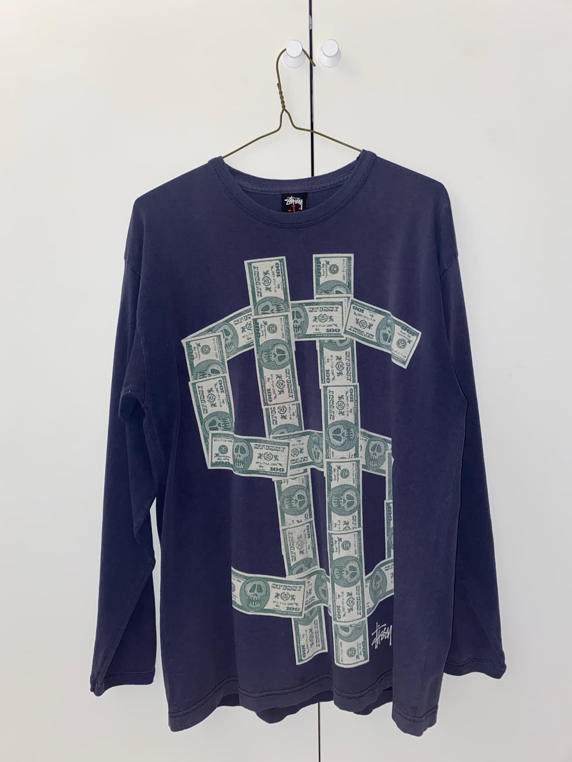 스투시 달러 싸인 롱슬리브 티셔츠 L 상품이미지3