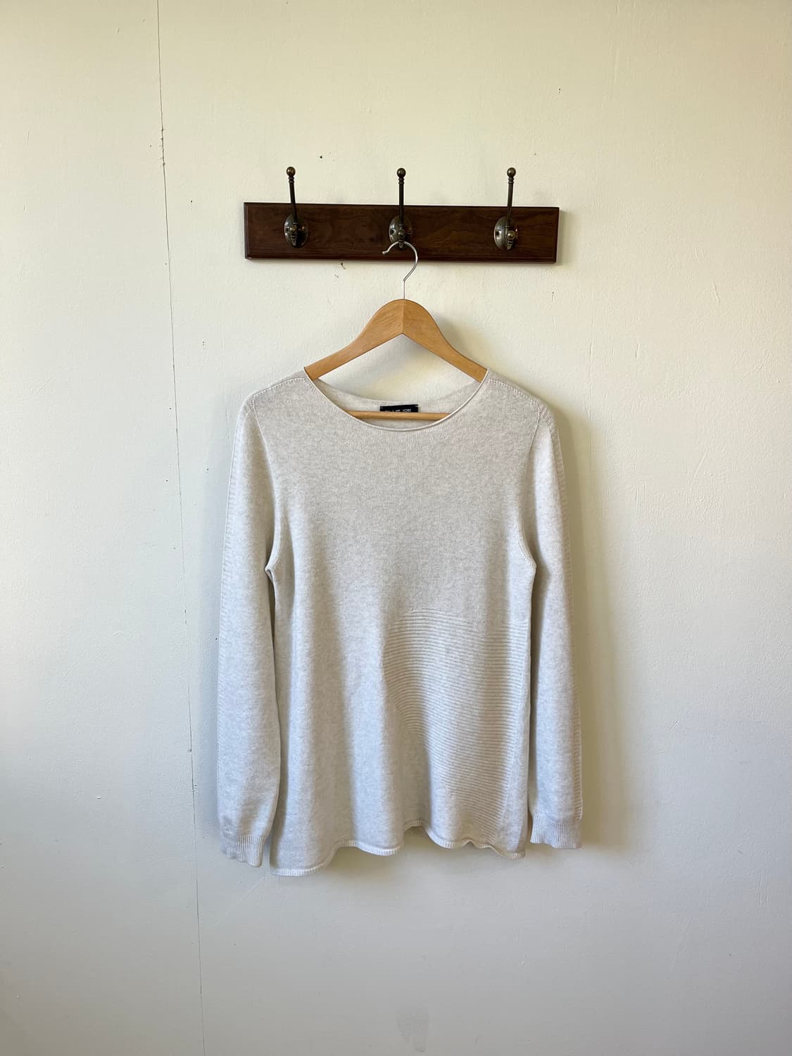 BLUE ICE 하트 패턴 캐시미어 크림 스웨터 상품이미지2