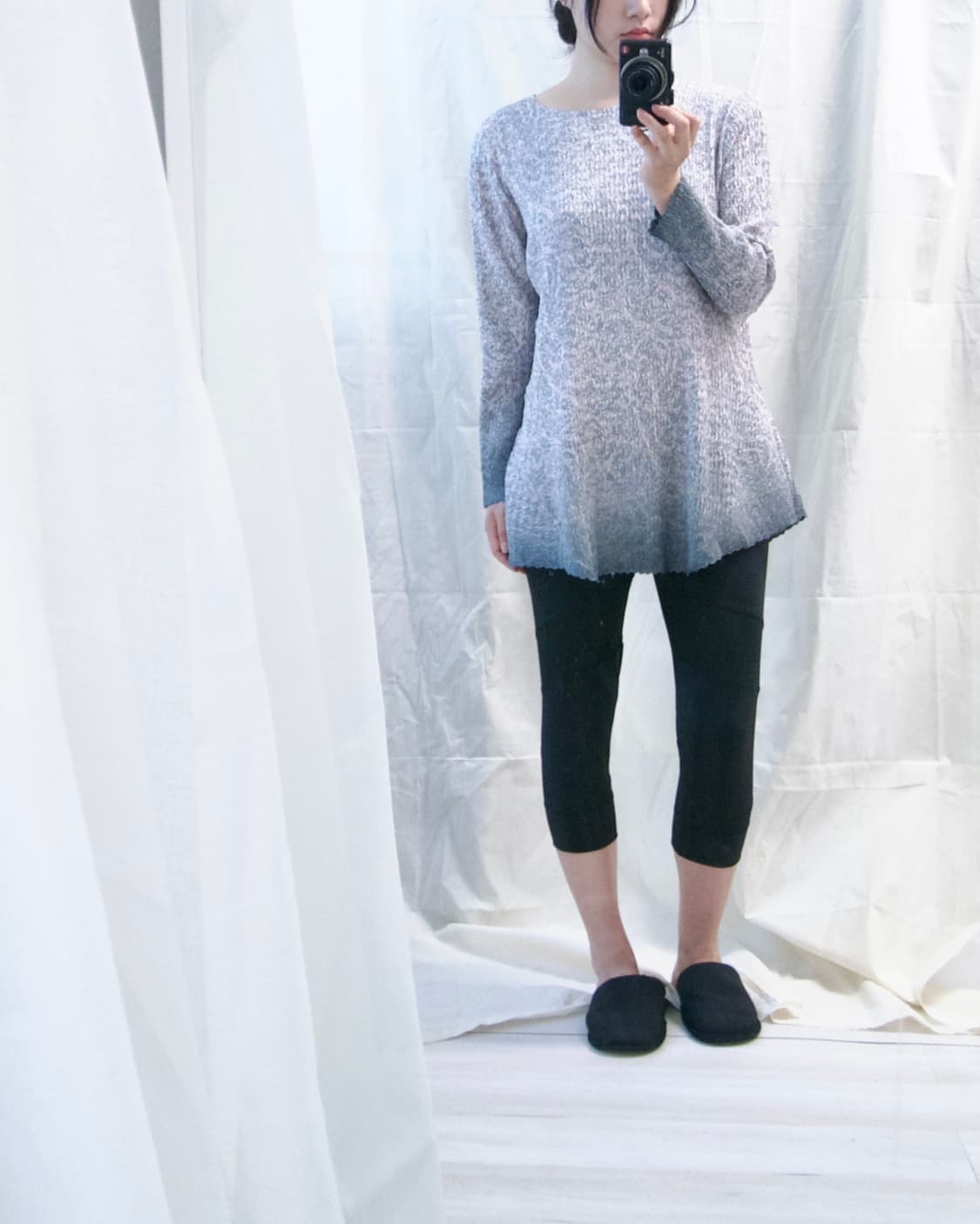 Gradation pleats long sleeve top 상품이미지3