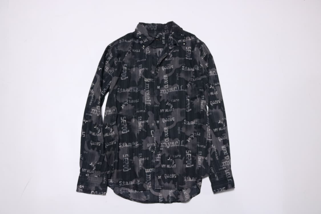 SPINASH 스피나쉬 블랙 타이포 그래픽 셔츠 상품이미지2