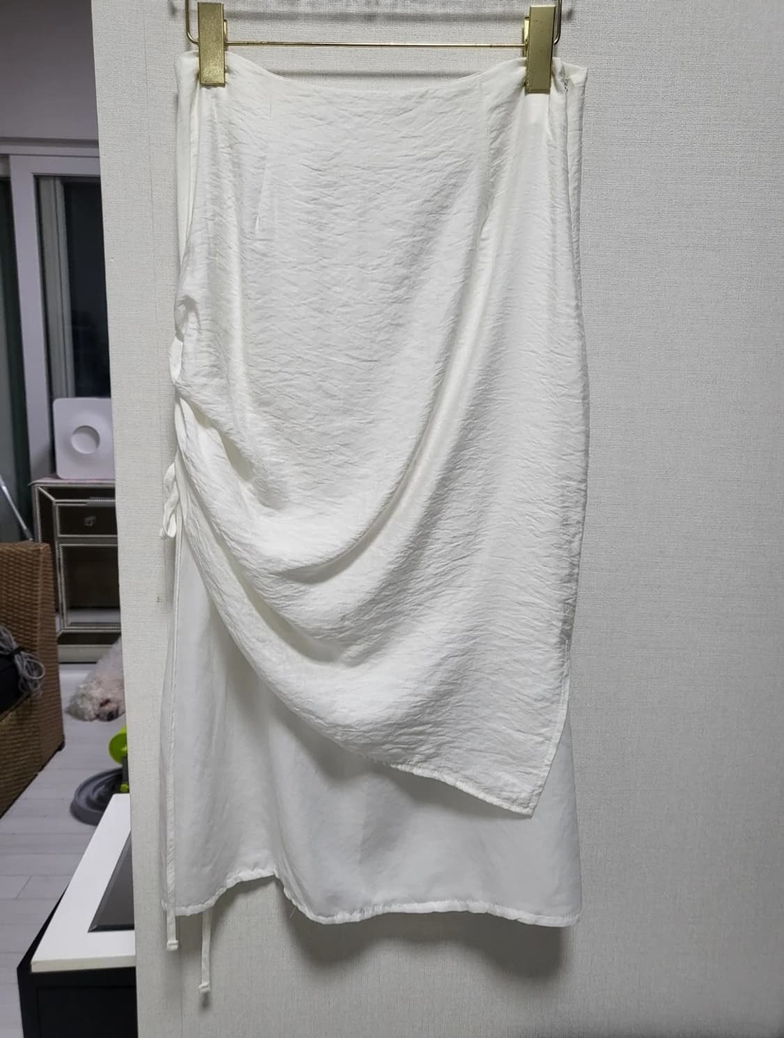 새제품세일!!화이트 셔링 스커트 F 상품이미지1