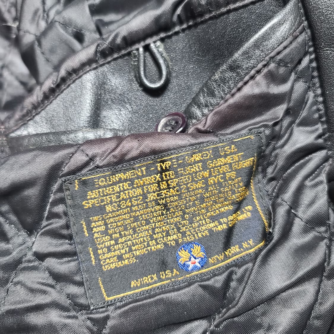 아비렉스 레더 바시티 봄버 자켓[L] 상품이미지7