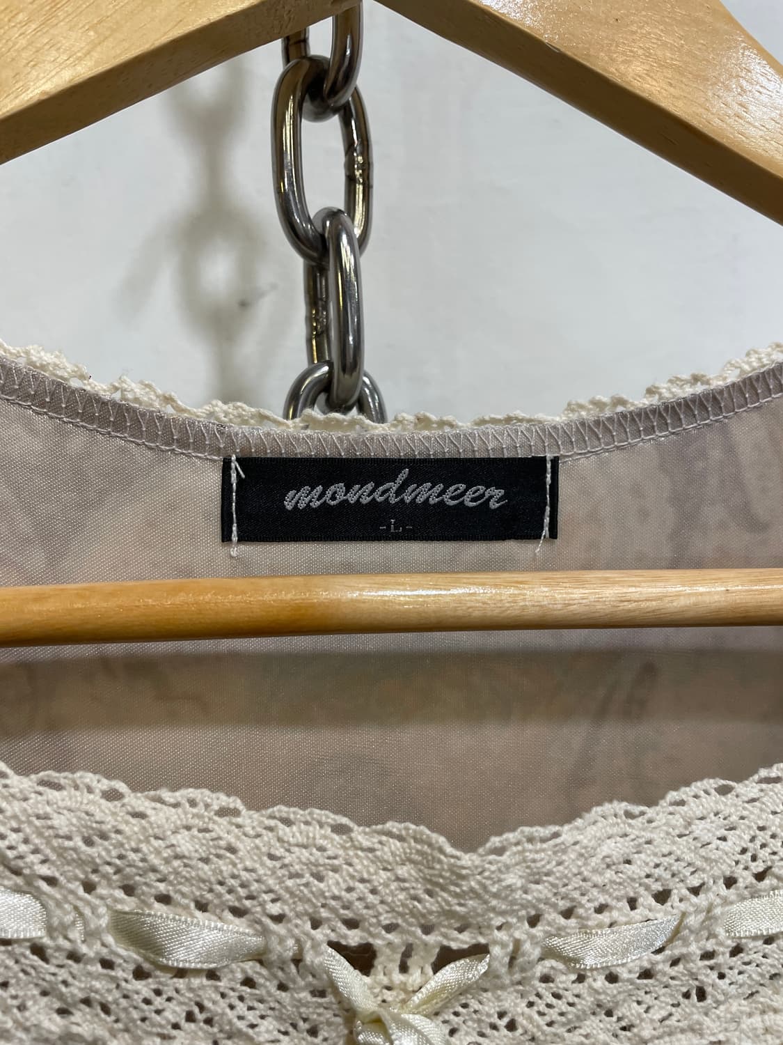 에스닉 패턴 리본 레이어드 브라운 슬리브리스 히피 모리 상품이미지4