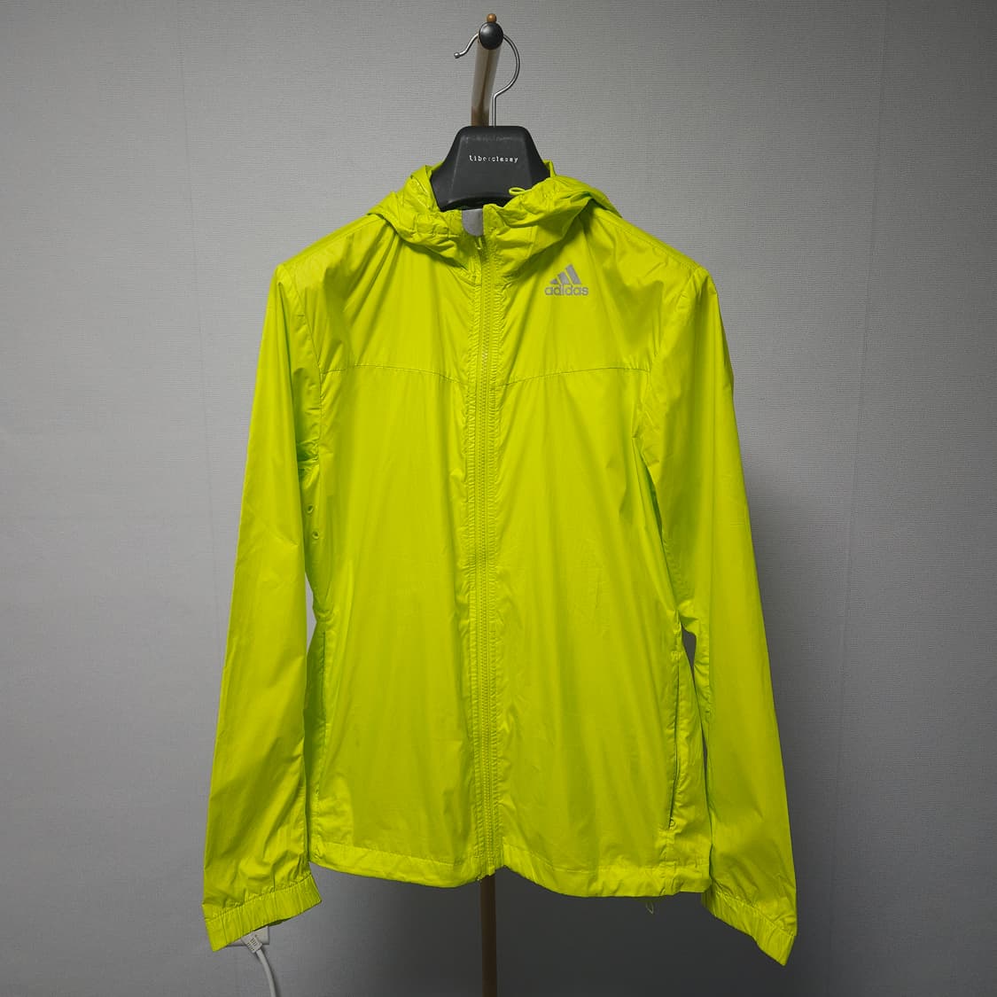 95-100 ) 아디다스 형광 후드 여름 바람막이 자켓 상품이미지3