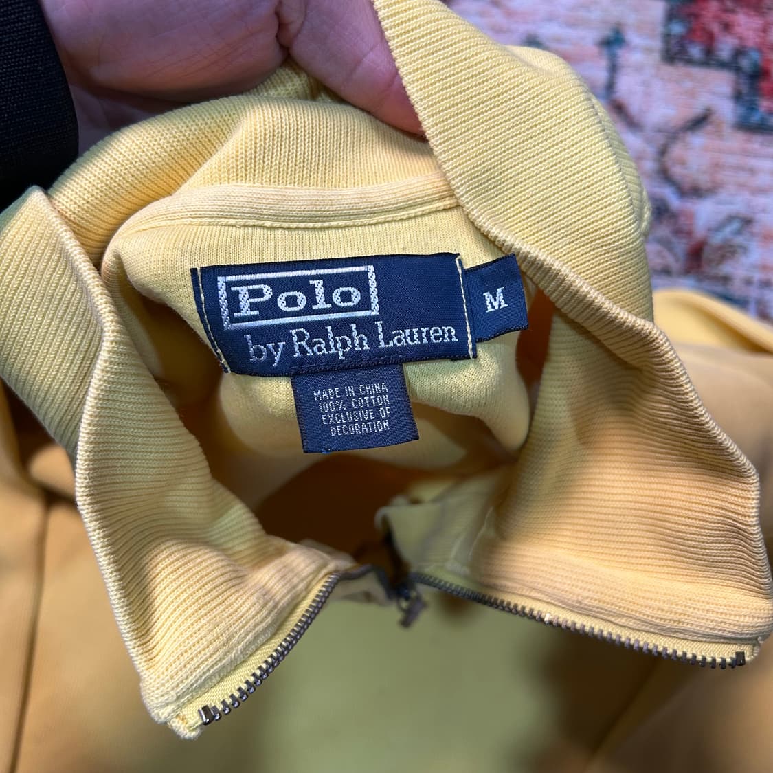 [XL] 폴로 랄프로렌 스몰포니 코튼 니트 하프집업 옐로우 상품이미지5