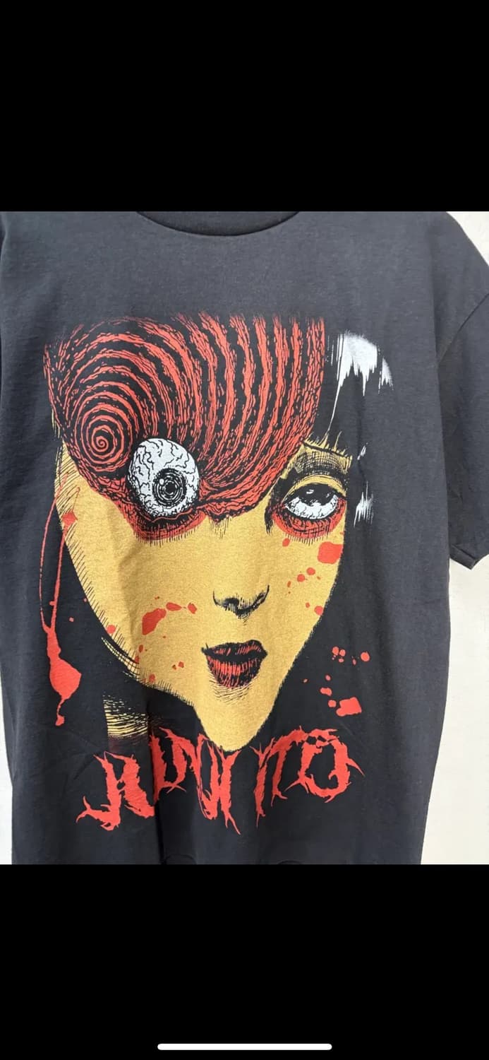 이토준지 빈티지 소용돌이 애니 반팔 H1616 상품이미지3