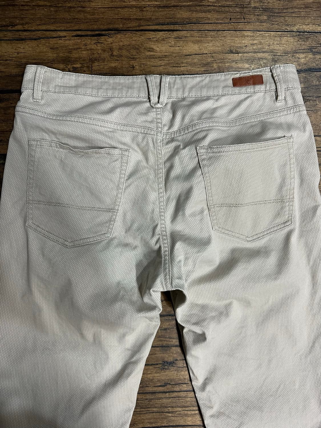 마시모두띠(Massimo Dutti) 슬림핏 버즈아이 아이보리 팬츠 30 상품이미지7
