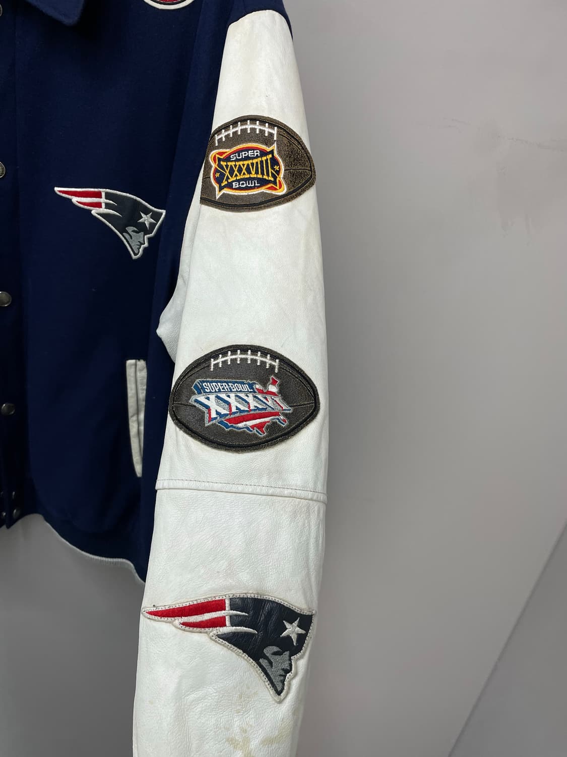 NFL 뉴잉글랜드 패트리어츠 슈퍼볼 챔피온 바시티 자켓 H518 상품이미지5