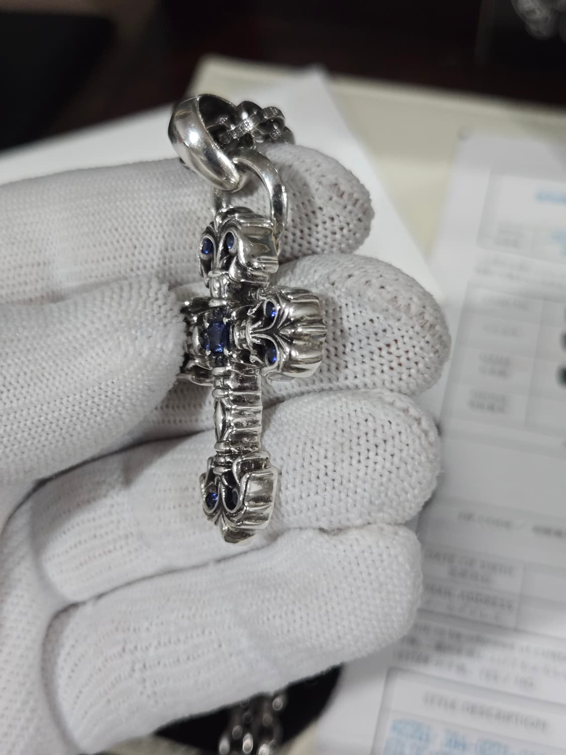 크롬하츠 필리그리xs베일 사파이어 펜던트 상품이미지3