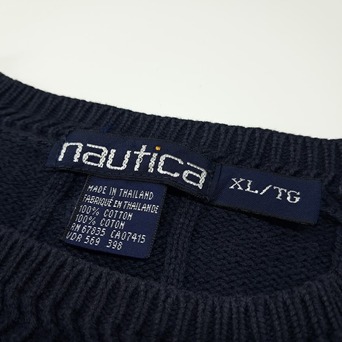 CL139 노티카 코튼 90s 케이블니트 네이비 스웨터 상품이미지3