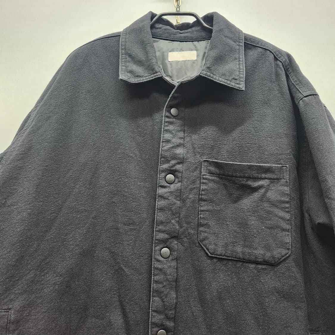 마인드브릿지 원포켓 안감 흑청 자켓 105(XL) 상품이미지2