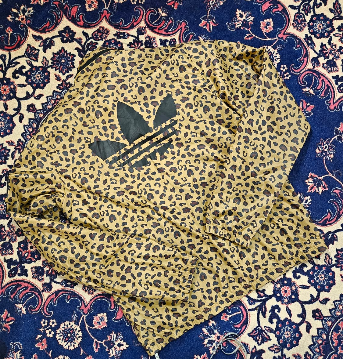 아디다스(Adidas) 레오파드 호피 집업 바람막이 자켓 L size 상품이미지1
