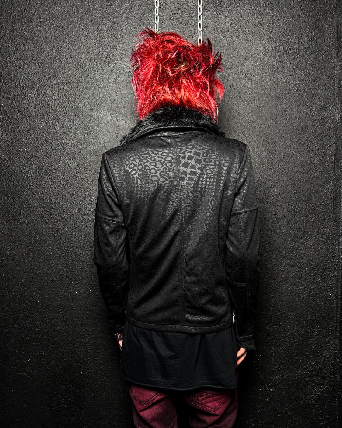 Xfrm – Black Leopard Fur Collar Jacket   상품이미지5