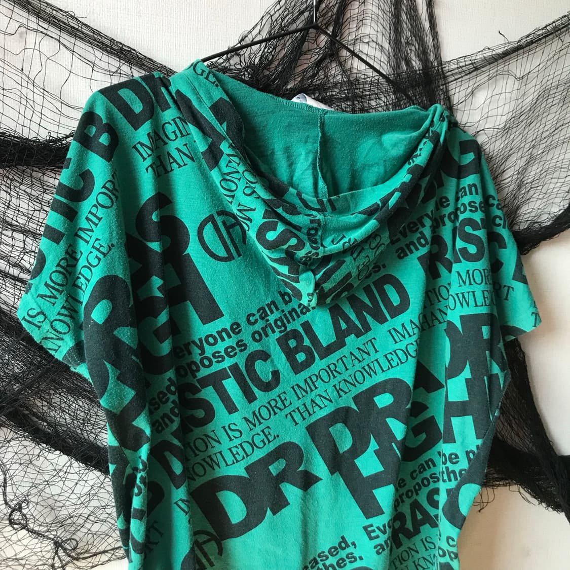 Y2k mood printing hood halfsleeve   상품이미지2