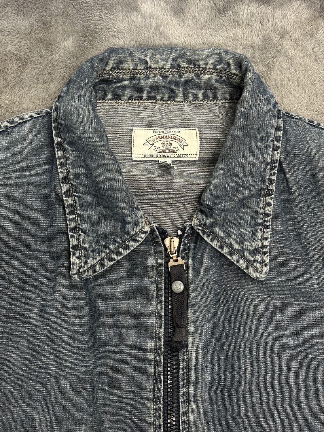 90s Armani Jeans 데님 집업 자켓 50 상품이미지4