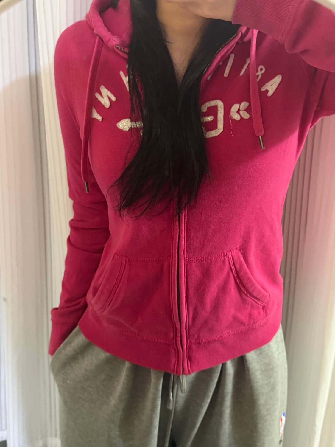 아베크롬비 핑크 후드집업 s 상품이미지1