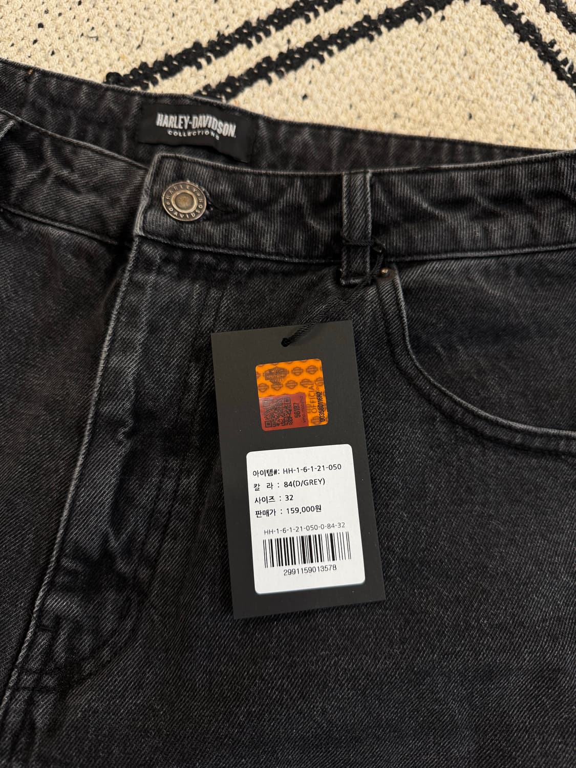 [새제품/32] 할리데이비슨 버뮤다 데님 - 다크 그레이 상품이미지8