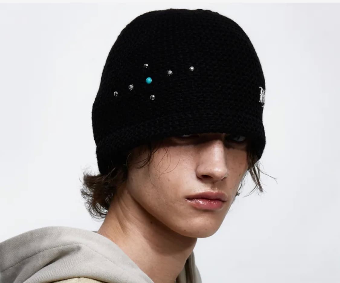 알에스에스씨 RIVET KNIT BEANIE - BLACK 상품이미지1