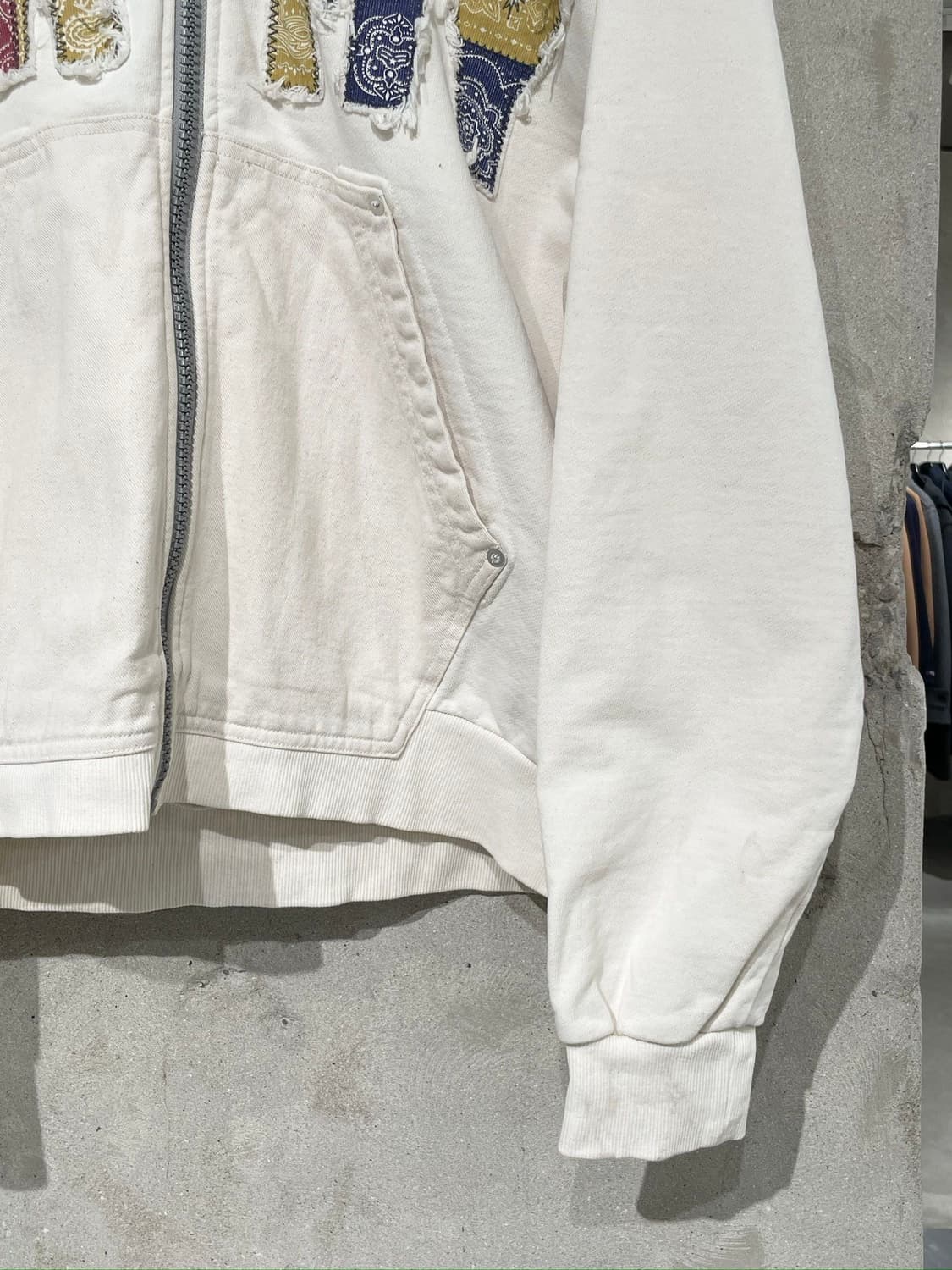 아비렉스 크림 타입 블루 army 후디 집업 상품이미지5